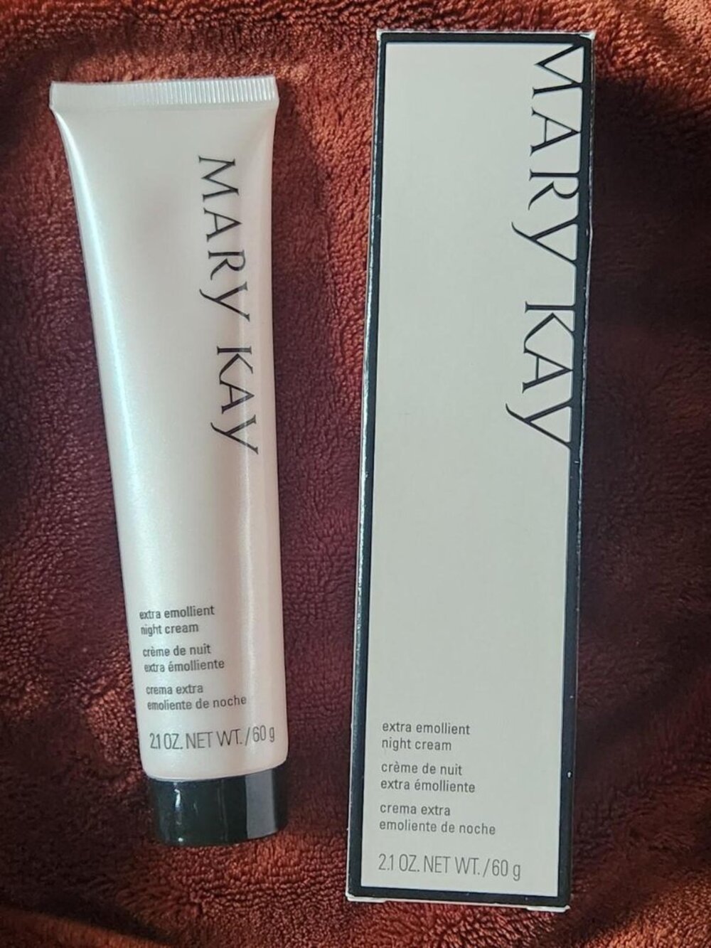 Mary Kay Extra Emollient Night Cream for very dry skin.